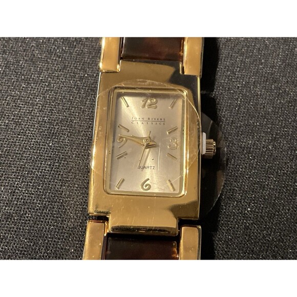 Joan Rivers V377 Vintage Quartz Faux Tortoise Shell NIB Needs Battery - Picture 4 of 11